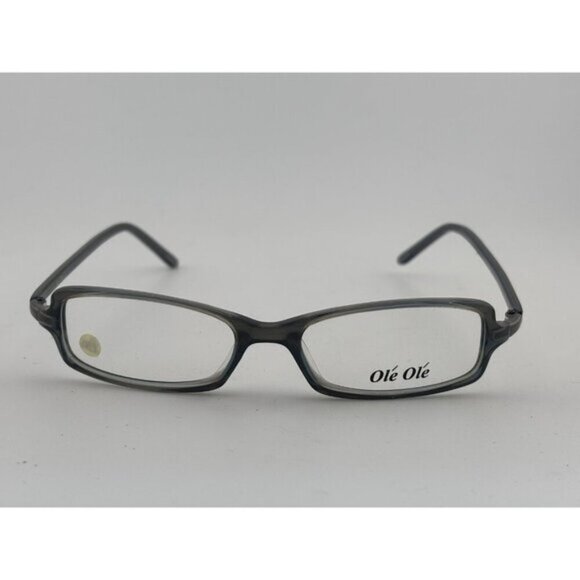 OLE OLE - SLV19 C2 47-15-130 Grey Acetate Rectangle Glasses Frames - Picture 2 of 7